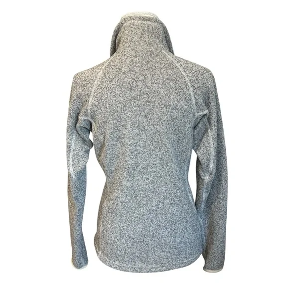 The North Face Crescent Sunset Full Zip Grey Knit Jacket Women’s Size Medium - Picture 2 of 11